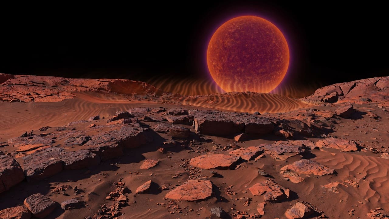 Artist’s impression of GJ 3323 b: VIEW 1 · ON THE SURFACE