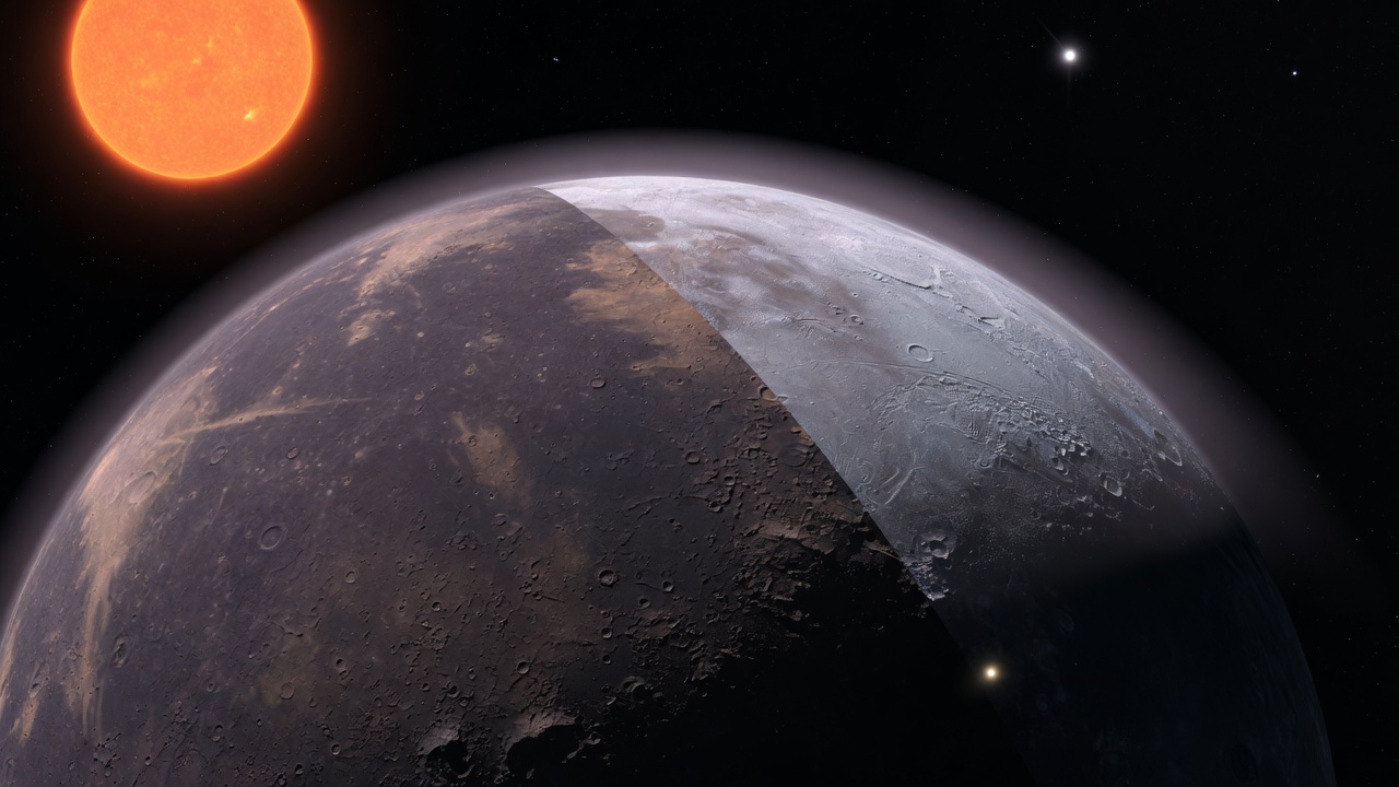Artist’s impression of GJ 667 C c: VIEW 2 · FROM ABOVE
