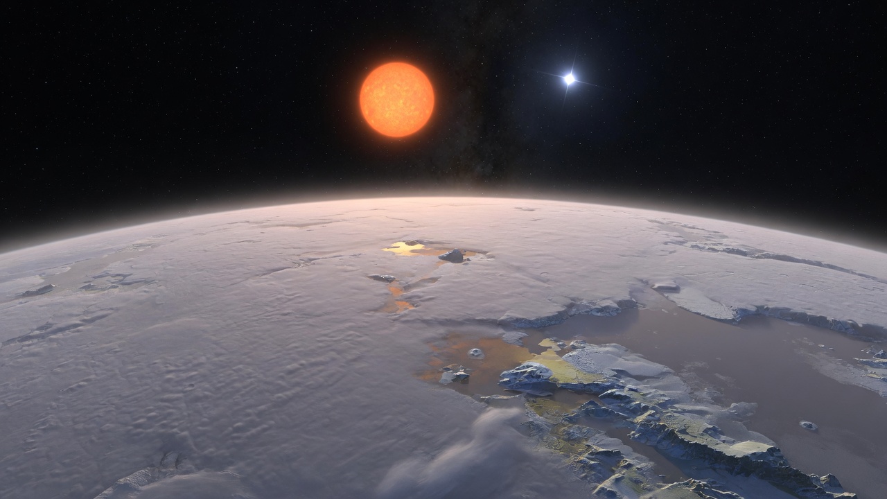 Artist’s impression of K2-288 B b: VIEW 2 · FROM ABOVE