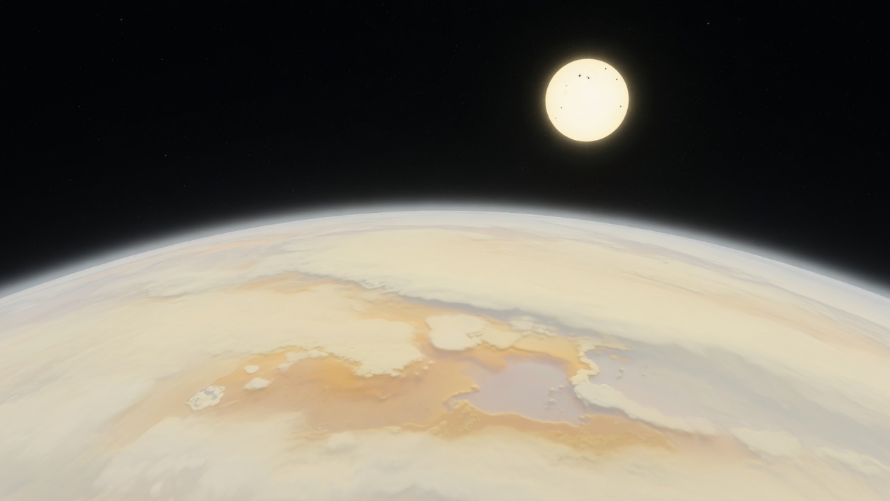 Artist’s impression of Kepler-1544 b: VIEW 2 · FROM ABOVE