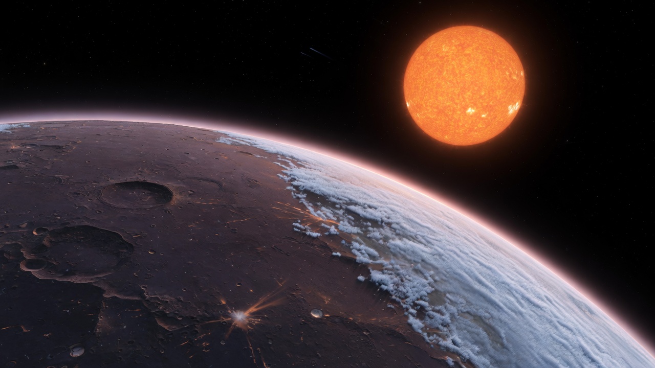 Artist’s impression of Kepler-1652 b: VIEW 2 · FROM ABOVE