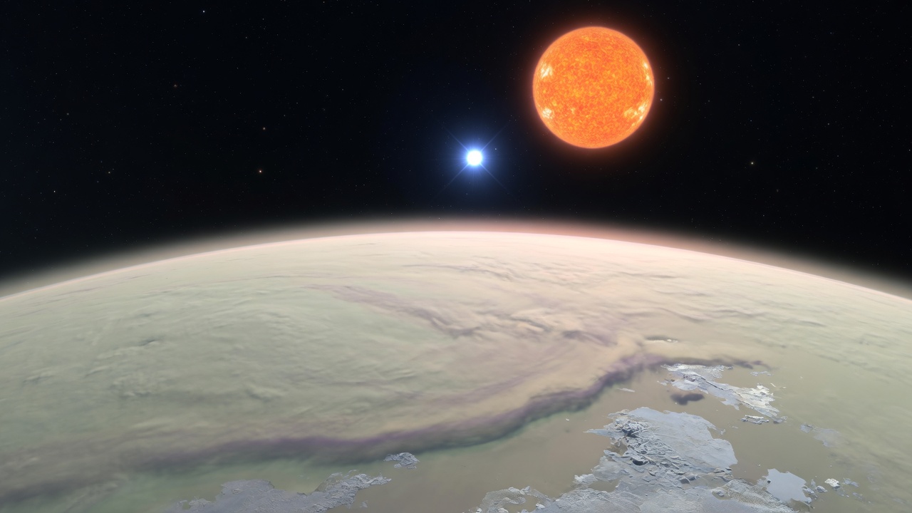 Artist’s impression of Kepler-296 f: VIEW 2 · FROM ABOVE