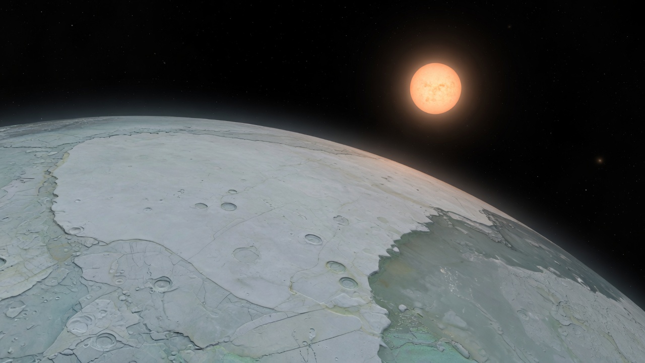 Artist’s impression of Kepler-441 b: VIEW 2 · FROM ABOVE