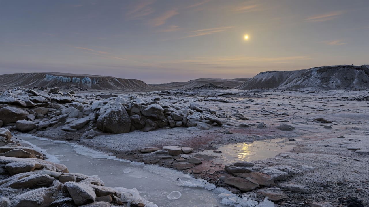 Artist’s impression of Kepler-62 f: VIEW 1 · ON THE SURFACE
