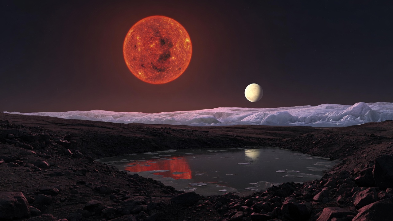 Artist’s impression of L 98-59 f: VIEW 1 · ON THE SURFACE