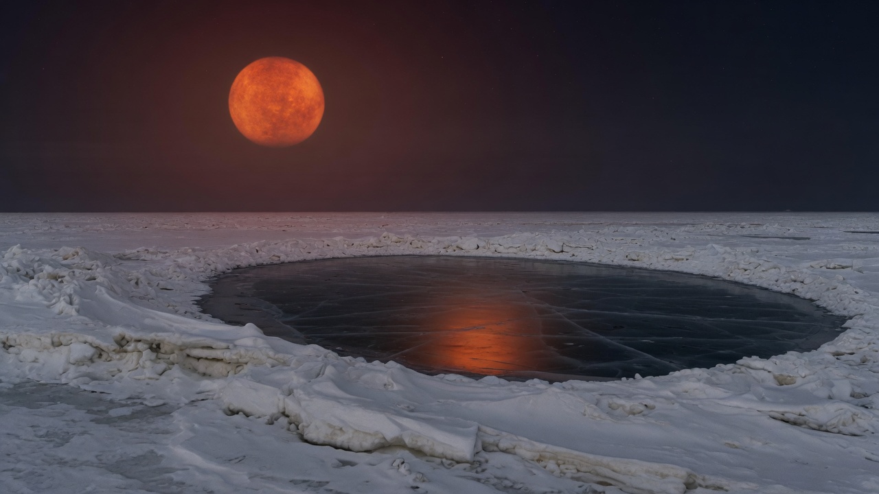 Artist’s impression of LHS 1140 b: VIEW 1 · ON THE SURFACE