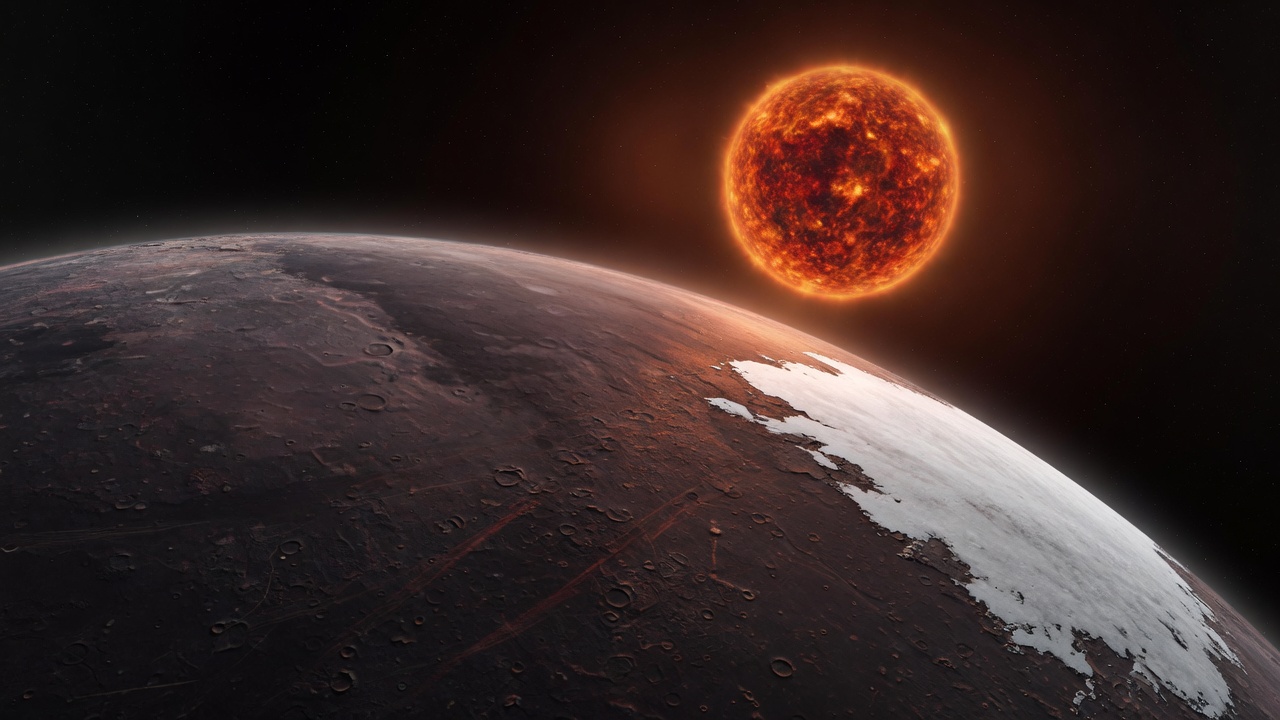 Artist’s impression of Ross 508 b: VIEW 2 · FROM ABOVE