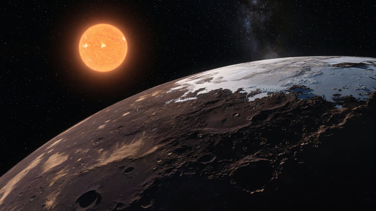 Artist’s impression of TOI-1266 d: VIEW 2 · FROM ABOVE