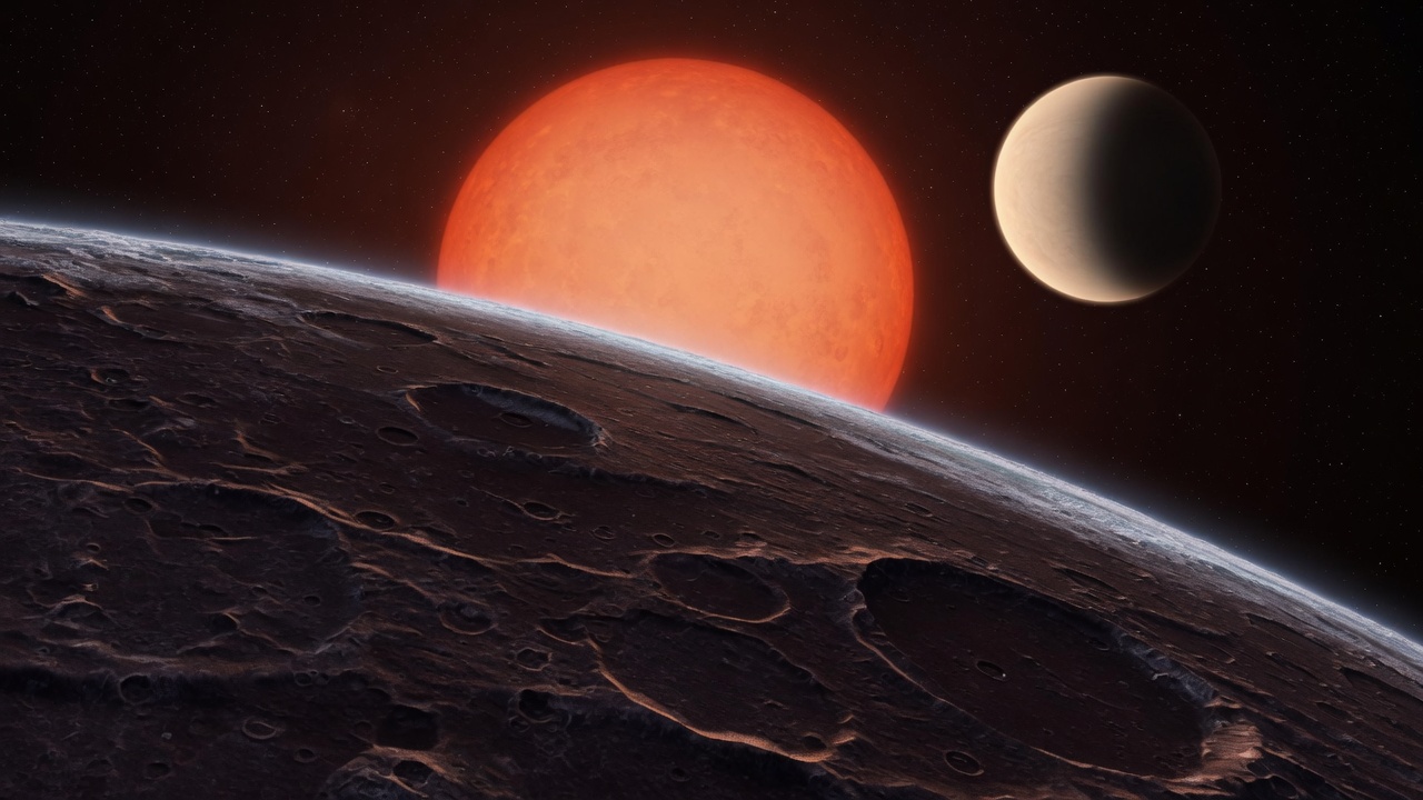 Artist’s impression of TOI-700 e: VIEW 2 · FROM ABOVE
