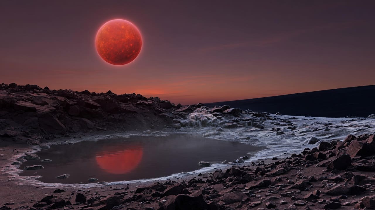 Artist’s impression of TOI-715 b: VIEW 1 · ON THE SURFACE