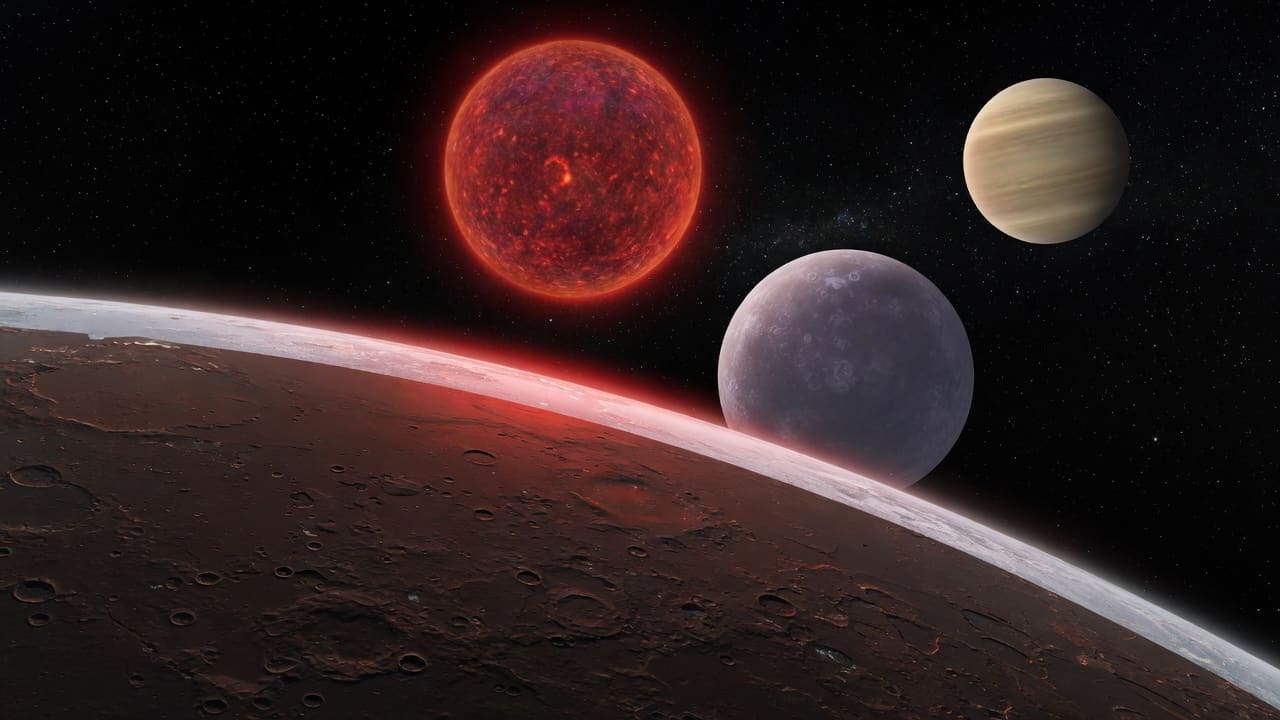 Artist’s impression of TRAPPIST-1 d: VIEW 2 · FROM ABOVE