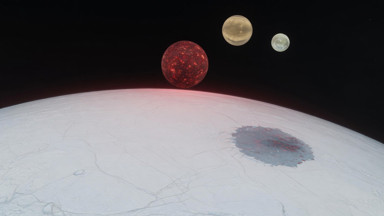 Artist’s impression of TRAPPIST-1 g: VIEW 2 · FROM ABOVE